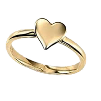 9ct Heart Shaped Dress Ring