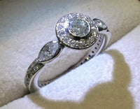 Ladies 18ct white gold engagement ring.